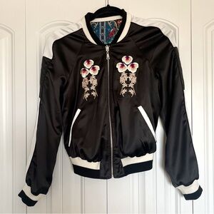 Guess Reversible Floral Bomber Jacket